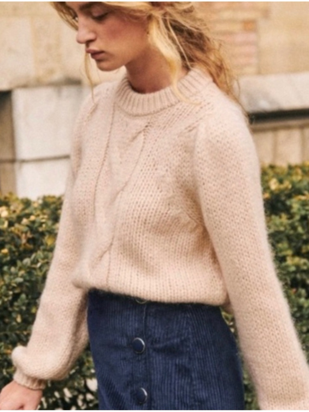 Sézane Serena Jumper Sweater in Cream